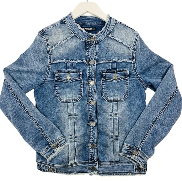 distressed denim jacket size medium HANGAR-29 - Picture 12 of 16